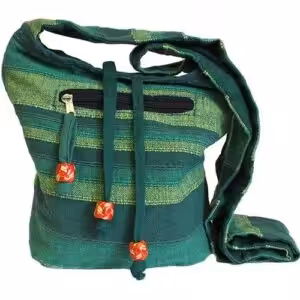 Nepal Sling Bag – Forest Green | www.artisan-gifts.co.uk 1