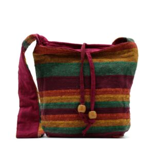 Nepal Sling Bag – Mountain Trek Tan & Greens | www.artisan-gifts.co.uk 1