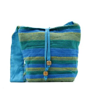 Nepal Sling Bag – Spring Meadows Green & Blue | www.artisan-gifts.co.uk 1
