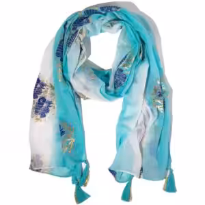 Nomad Sari Aqua Fish Scarf – Turquoise (180x50cm)
