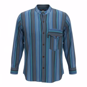 Nomad Sari Grandad Shirt - Turquoise - XL