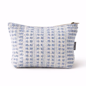 Nomad Sari Indian Jacquard Toiletry Bag - Indigo Echo