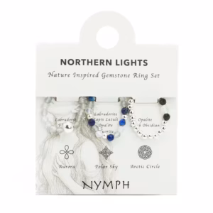 Nymph Spirit Gemstone Ring Set - Northern Lights