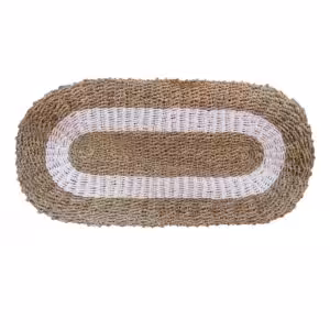 Oval Seagrass White & Tan - Classic - 60x120cm