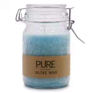 Pure Olive Wax Jar Candle 120×70 – Turquoise | www.artisan-gifts.co.uk 1