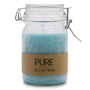 Pure Olive Wax Jar Candle 120×70 – Turquoise | www.artisan-gifts.co.uk 1