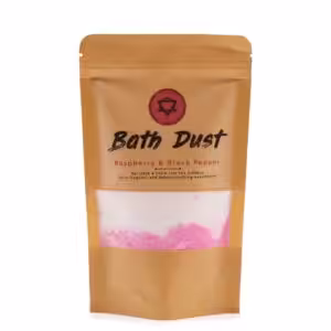 Raspberry & Black Pepper Bath Dust 190g | www.artisan-gifts.co.uk