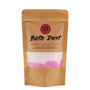 Raspberry & Black Pepper Bath Dust 190g | www.artisan-gifts.co.uk