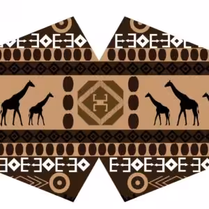 Reusable Fashion Face Mask - African Tribal  (Adult)