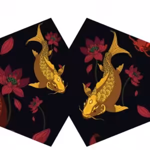 Reusable Fashion Face Mask - Golden Fish (Adult)