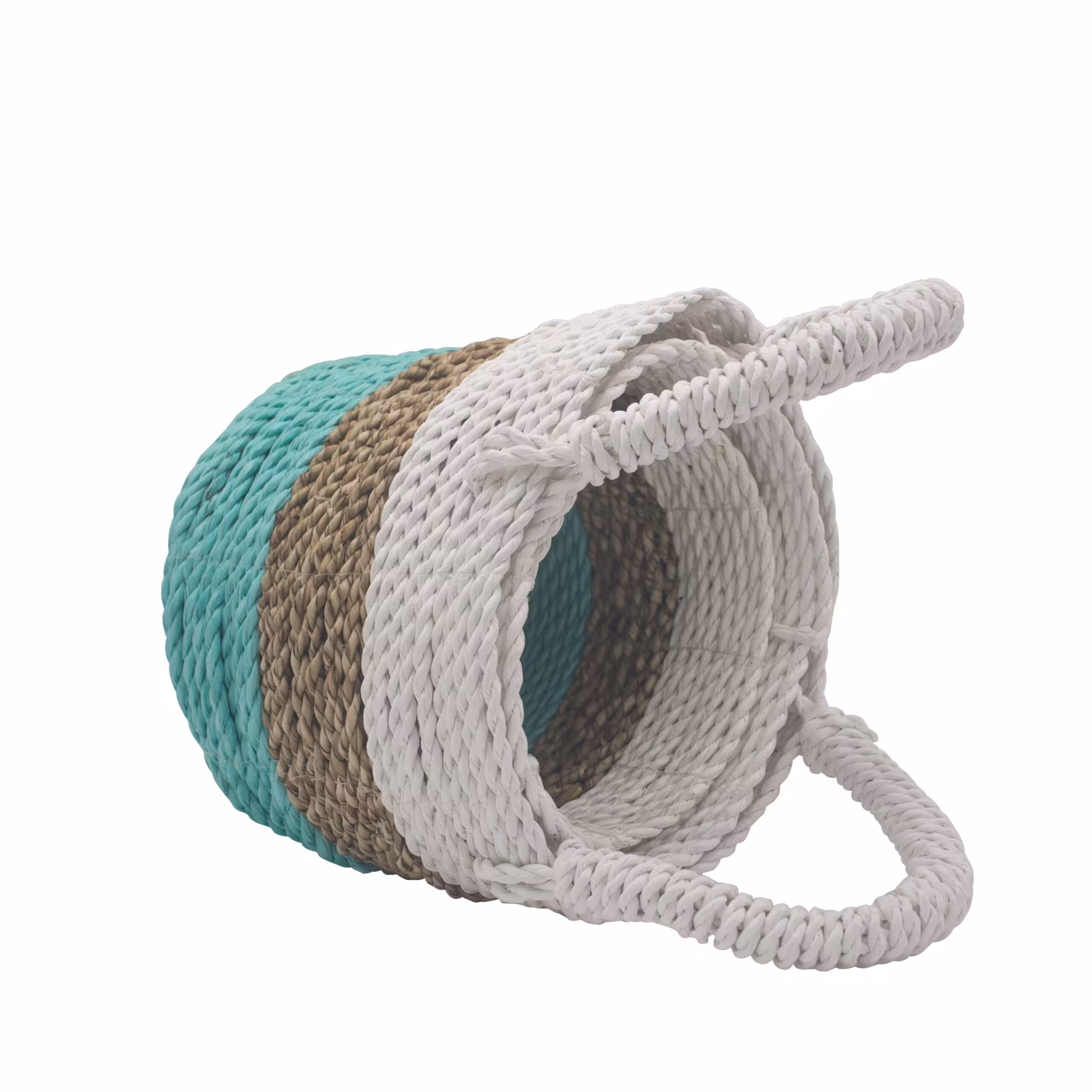 Seagrass Basket Set – Green / Natural / White | www.artisan-gifts.co.uk 6 Seagrass Basket Set - Green / Natural / White - Image 5