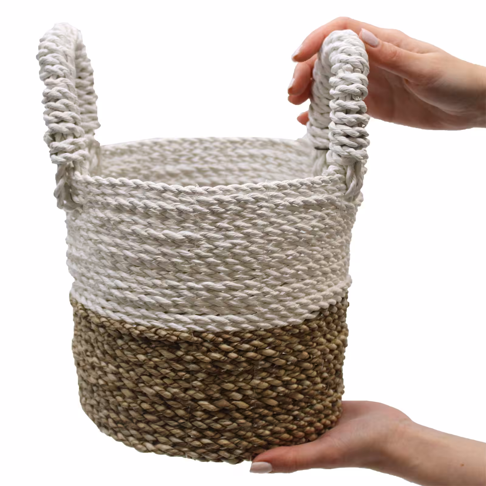 Seagrass Basket Set – Green / Natural / White | www.artisan-gifts.co.uk 9 Seagrass Basket Set - Green / Natural / White - Image 8