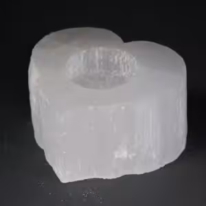 Selenite Heart Candle Holder | www.artisan-gifts.co.uk 1