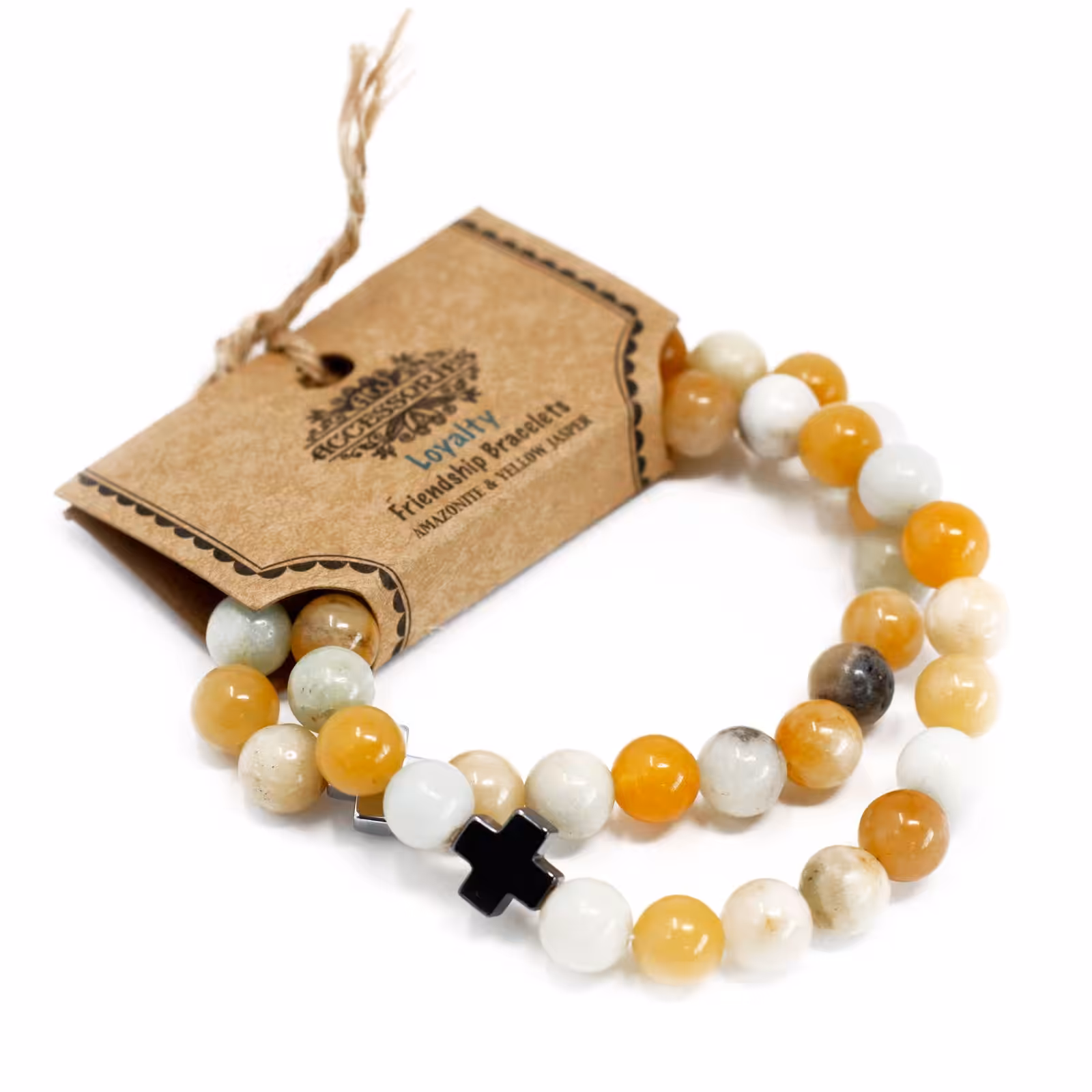Set of 2 Gemstones Friendship Bracelets – Loyalty – Amazonite & Yellow Jasper | www.artisan-gifts.co.uk 3 Set of 2 Gemstones Friendship Bracelets – Loyalty – Amazonite & Yellow Jasper | www.artisan-gifts.co.uk 2