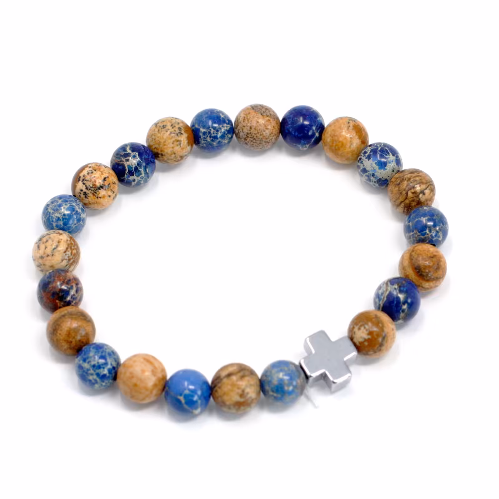 Set of 2 Gemstones Friendship Bracelets – Support – Sodalite & Picture Stone | www.artisan-gifts.co.uk 3 Set of 2 Gemstones Friendship Bracelets – Support – Sodalite & Picture Stone | www.artisan-gifts.co.uk 2