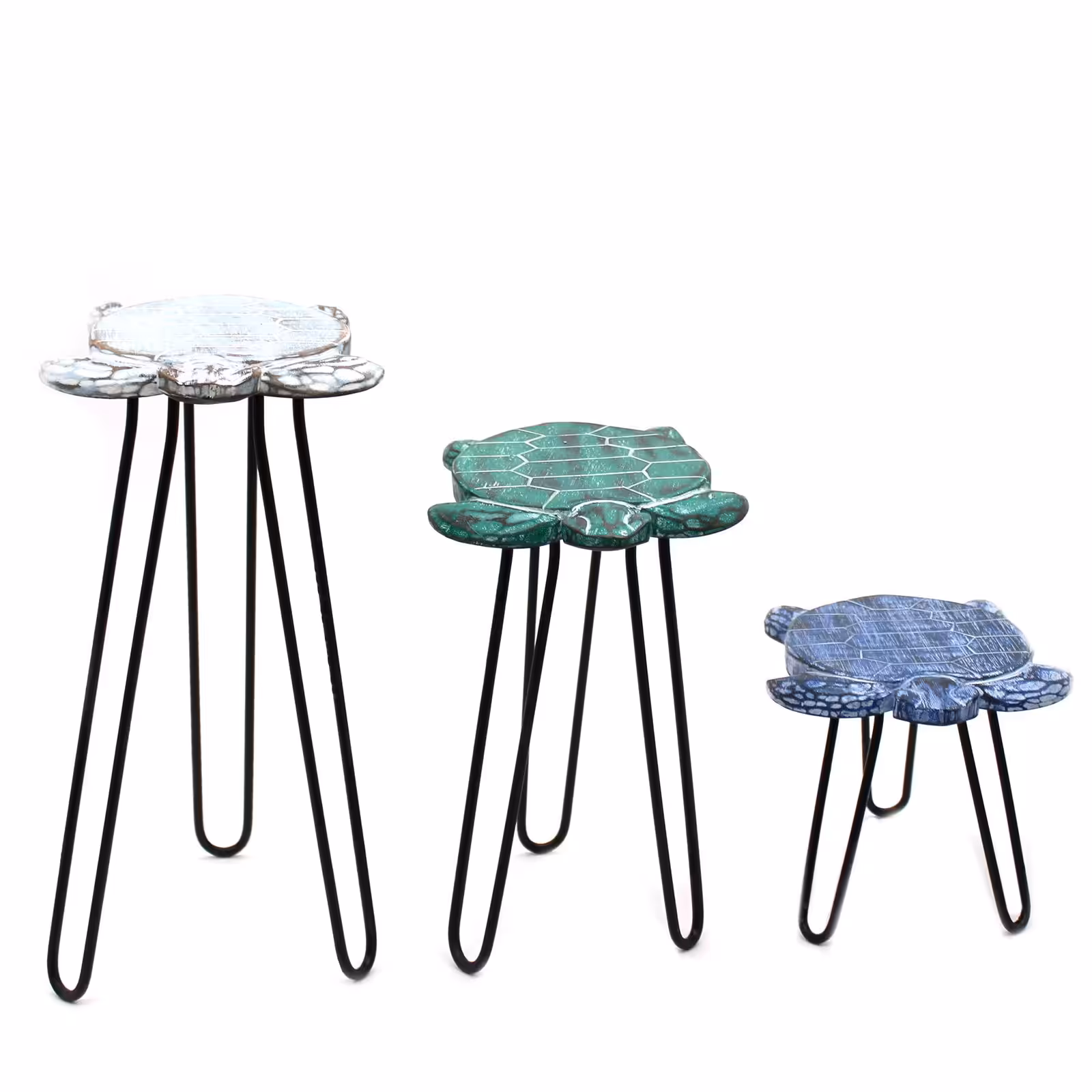 Set of 3 Albasia Wood Plant Stands – Turtles | www.artisan-gifts.co.uk 8 Set of 3 Albasia Wood Plant Stands - Turtles - Image 7