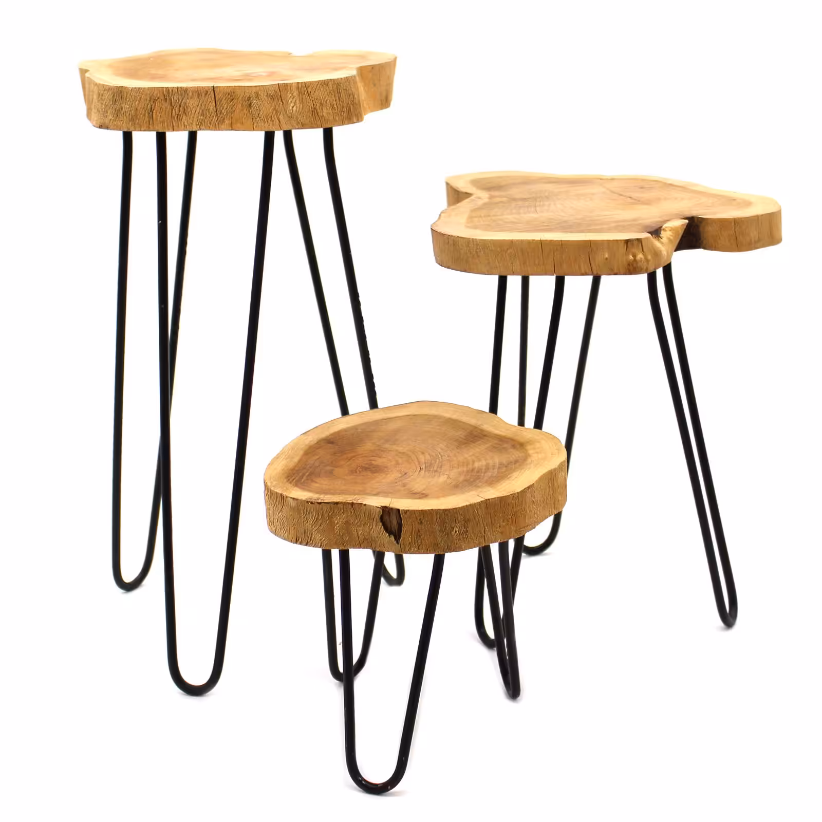 Set of 3 Gamal Wood Plant Stands – Natural | www.artisan-gifts.co.uk 2 Set of 3 Gamal Wood Plant Stands - Natural