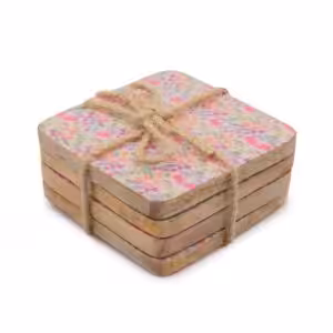Set of 4 Square Coasters - Pretty Floral