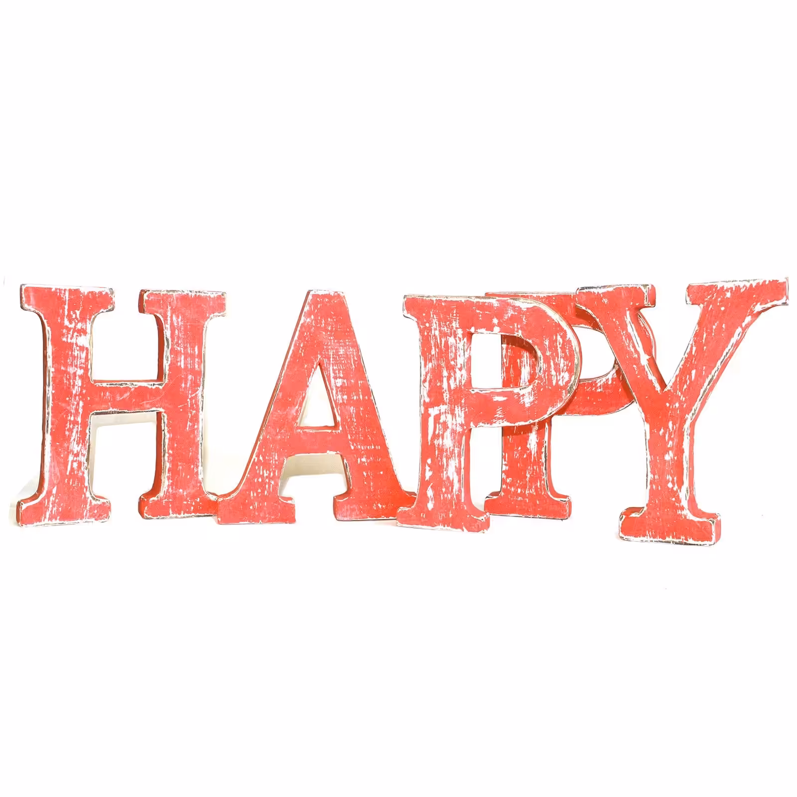 Shabby Chic Letters Red Wash – HAPPY | www.artisan-gifts.co.uk 3 Shabby Chic Letters Red Wash - HAPPY - Image 2
