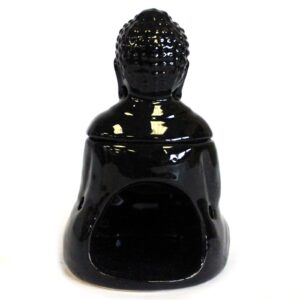 Sitting Buddha Oil Burner – Black | www.artisan-gifts.co.uk 1