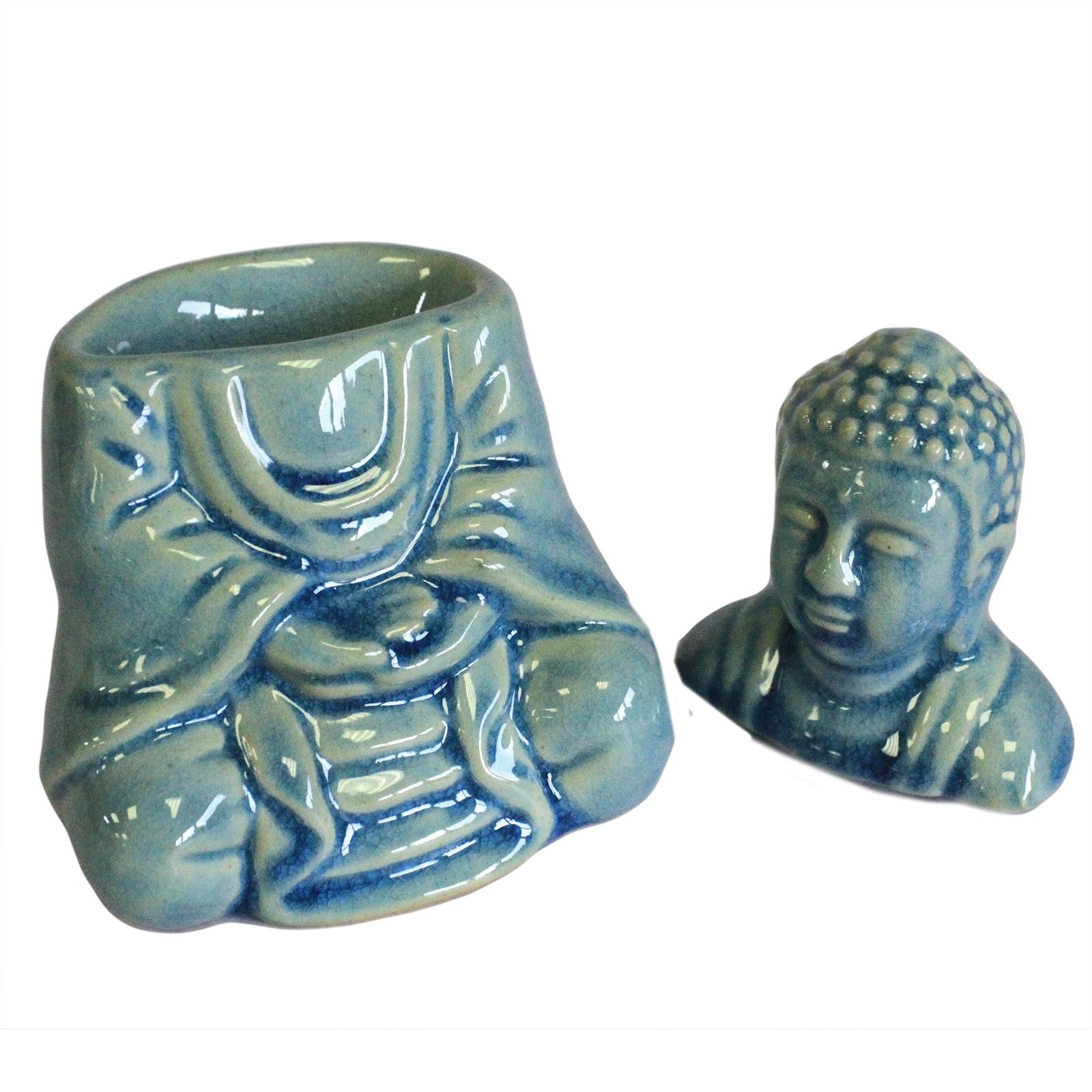 Sitting Buddha Oil Burner – Blue | www.artisan-gifts.co.uk 6 Sitting Buddha Oil Burner – Blue | www.artisan-gifts.co.uk 5