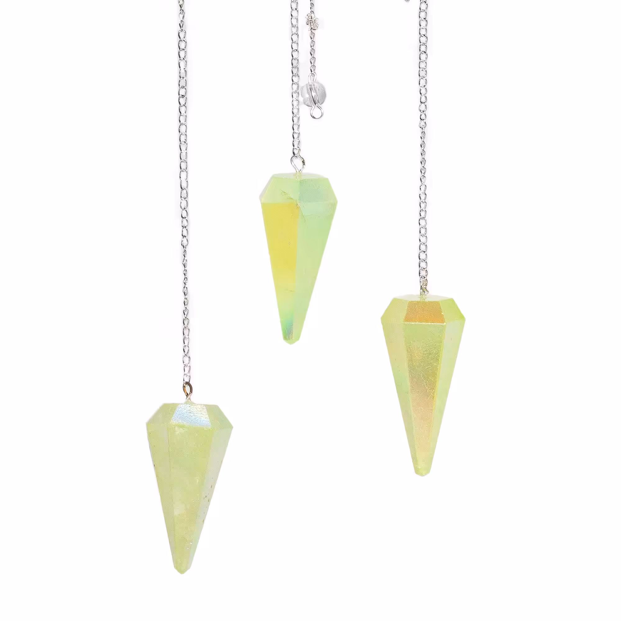 Six Sided Pendulum – Aurora Crystal Pale Green – 4cm | www.artisan-gifts.co.uk 4 Six Sided Pendulum – Aurora Crystal Pale Green – 4cm | www.artisan-gifts.co.uk 3
