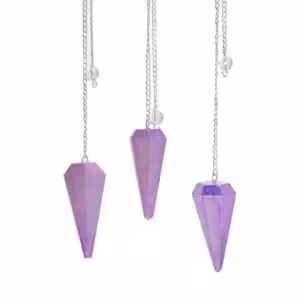 Six Sided Pendulum – Aurora Crystal Purple – 4cm | www.artisan-gifts.co.uk 1