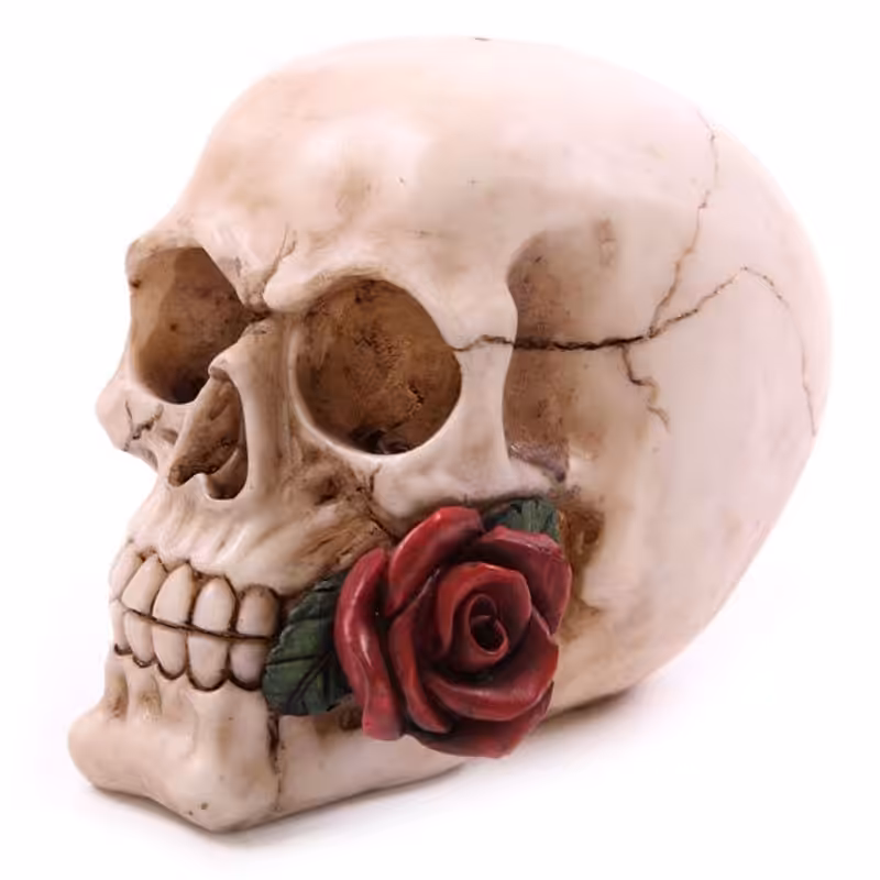 Skull with Roses – Random Design | www.artisan-gifts.co.uk 4 Skull with Roses - Random Design - Image 3