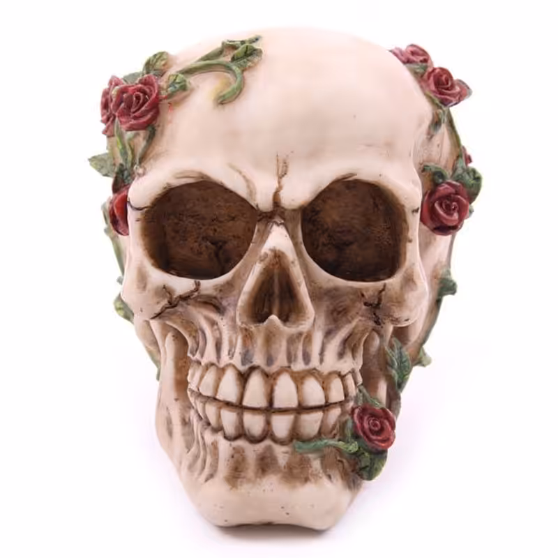 Skull with Roses – Random Design | www.artisan-gifts.co.uk 9 Skull with Roses - Random Design - Image 8