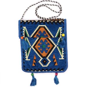 Sky Blue Kilim Messenger Festival Bag | www.artisan-gifts.co.uk 1