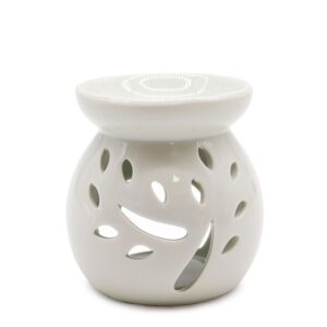 Sm Classic White Oil Burner – Tree Cut-out | www.artisan-gifts.co.uk 1
