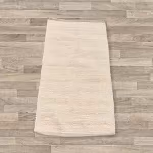 Small Indian Handloom Cotton Rug - Cream