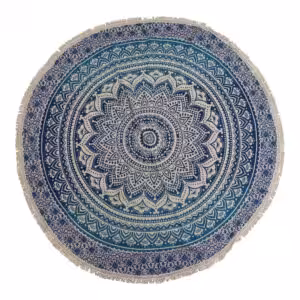 Small Mandala Roundie Cotton Art (130cm) – Classic Blue | www.artisan-gifts.co.uk 1