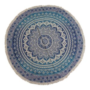 Small Mandala Roundie Cotton Art (130cm) – Classic Blue | www.artisan-gifts.co.uk 1