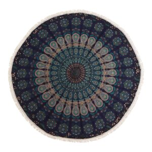 Small Mandala Roundie Cotton Art (130cm) – Peacock Blues | www.artisan-gifts.co.uk 1
