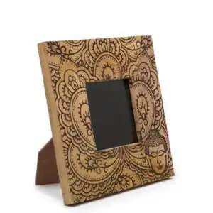Small Mango Wood Picture Framel (for 10x15cm) 20x20x2cm – Buddha – Black | www.artisan-gifts.co.uk