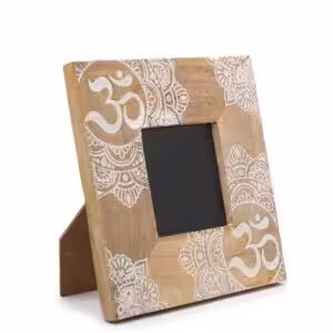 Small Mango Wood Picture Framel (for 10x15cm) 20x20x2cm - Mandala - White