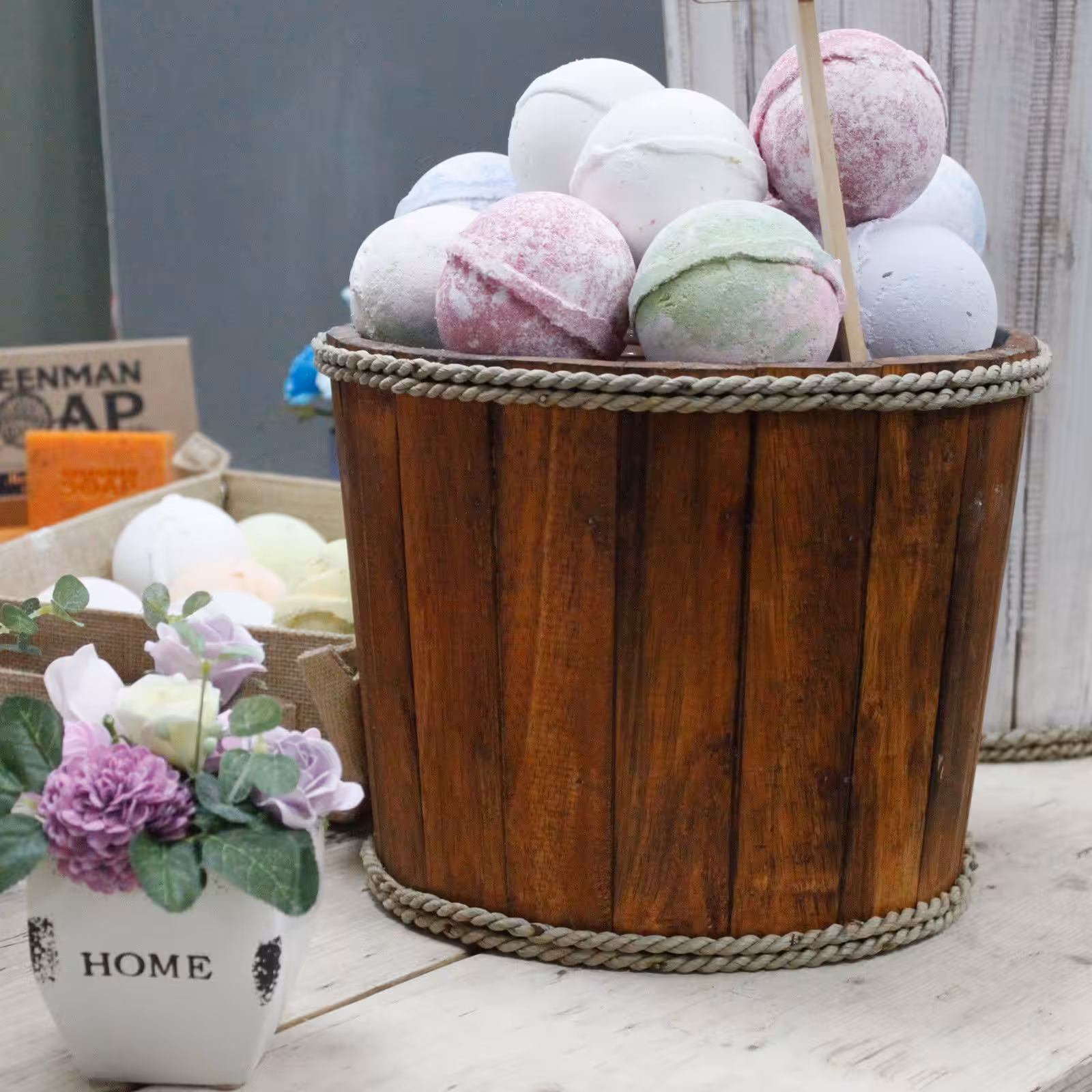 Small Nautical Display Tub – Brown 21x29cm | www.artisan-gifts.co.uk 4 Small Nautical Display Tub - Brown 21x29cm - Image 3