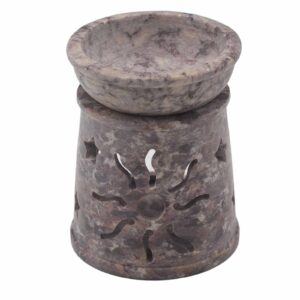 Small Soapstone Oil Burner 8cm – Sun & Stars | www.artisan-gifts.co.uk 1