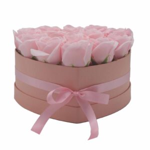 Soap Flower Gift Bouquet – 13 Pink Roses – Heart | www.artisan-gifts.co.uk 1