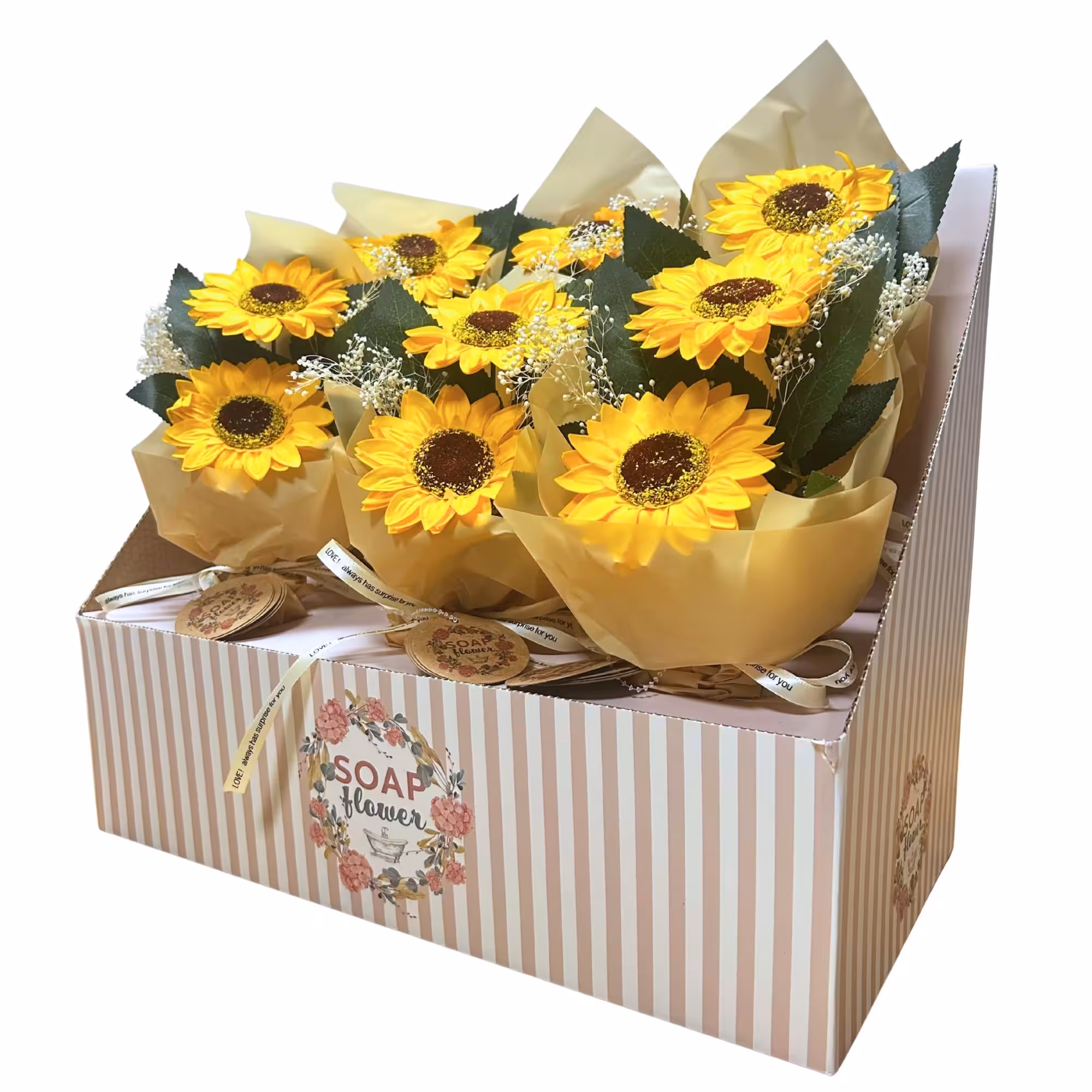 Soap Flower – Two Sunflower Bouquet | www.artisan-gifts.co.uk 4 Soap Flower – Two Sunflower Bouquet | www.artisan-gifts.co.uk 3
