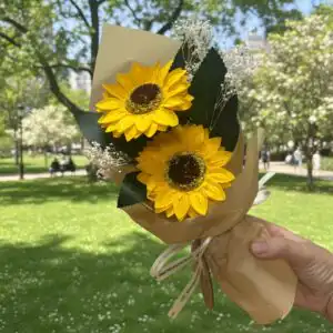 Soap Flower – Two Sunflower Bouquet | www.artisan-gifts.co.uk 1