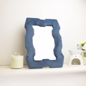 Soft Squiggly Mirror – Chunky Frame – Royal Blue (30.5x22.5x2.3cm)