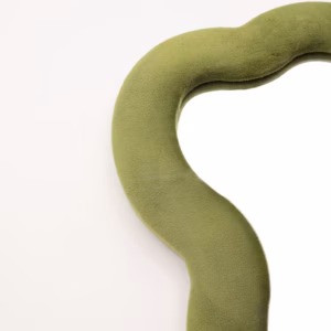 Soft Squiggly Mirror - Large Cloud - Moss Green (33.4x23.5x2.3cm)