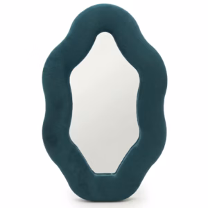 Soft Squiggly Mirror – Oval Pebble – Royal Teal (20.5x32.5x2.3cm)