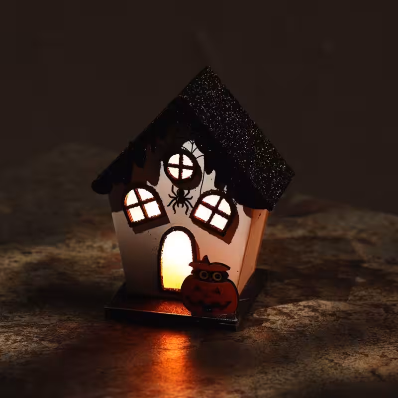 Spooky Spider House Halloween LED Decoration | www.artisan-gifts.co.uk 2 Spooky Spider House Halloween LED Decoration