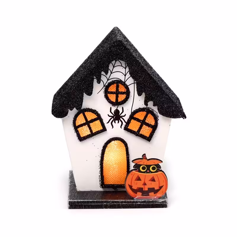Spooky Spider House Halloween LED Decoration | www.artisan-gifts.co.uk 3 Spooky Spider House Halloween LED Decoration - Image 2
