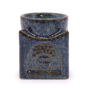 Square Buddha Burner – Dusty Blue | www.artisan-gifts.co.uk 1