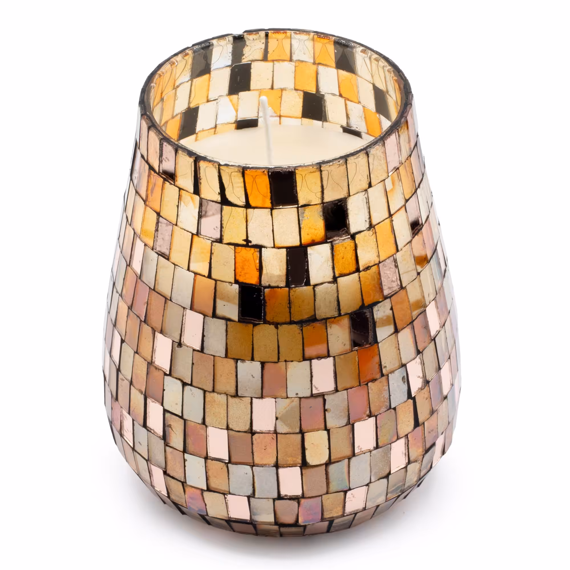 Tall Glass Jar Candles – Amber Mosaic | www.artisan-gifts.co.uk 6 Tall Glass Jar Candles - Amber Mosaic - Image 5
