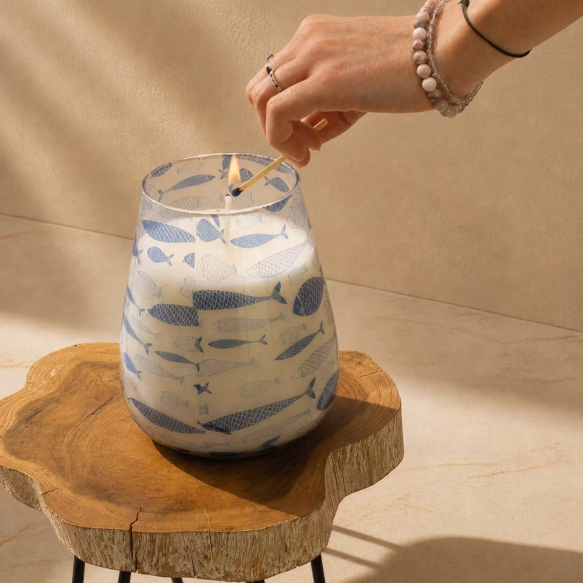 Tall Glass Jar Candles – Seabreeze | www.artisan-gifts.co.uk 6 Tall Glass Jar Candles - Seabreeze - Image 5
